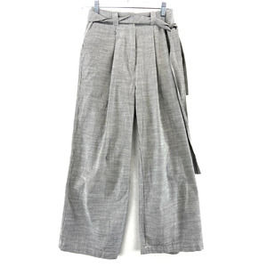 Frank & Oak Gray Wide-Leg Pants
